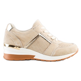 Goodin Baskets en cuir beiges