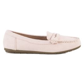 Super Me Mocassins en daim beige