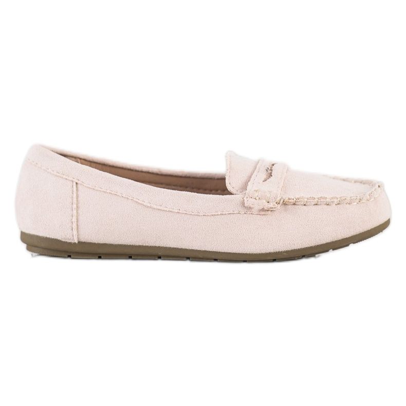 Super Me Mocassins en daim beige
