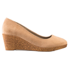 Goodin Pompes compensées légères beige Goodin Pompes compensées légères beige