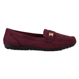 Fama Espadrilles En Daim Avec Ornement rouge
