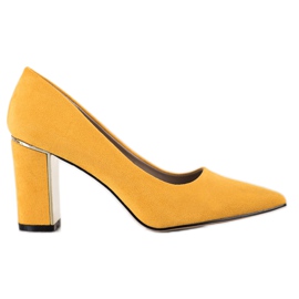 Goodin Escarpins élégants à talons hauts jaune Goodin Escarpins élégants à talons hauts jaune