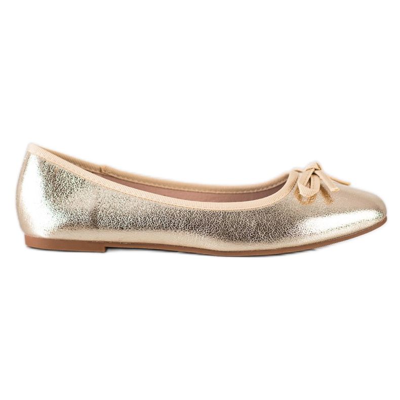 Goodin Ballerines en cuir écologique d'or