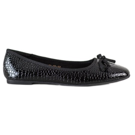 Goodin Ballerines en cuir écologique le noir