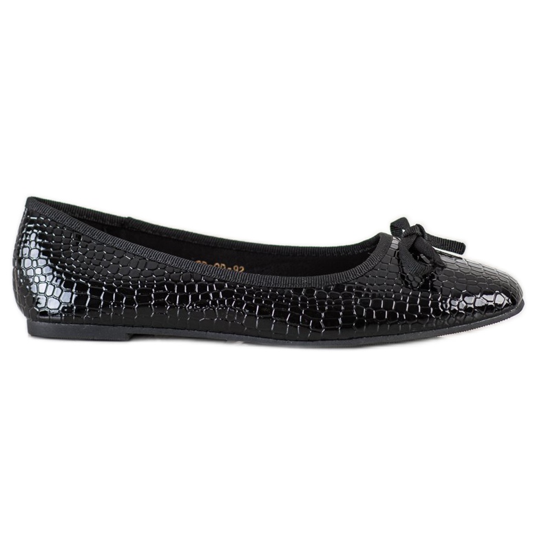 Goodin Ballerines en cuir écologique le noir