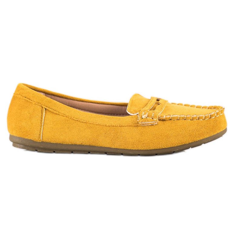 Super Me Mocassins en daim jaune