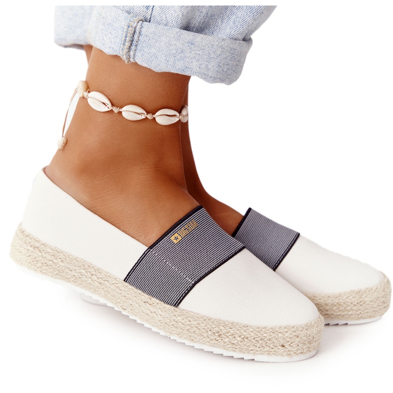 Espadrilles Sur Semelle Tressée Big Star HH274480 Blanc blanche