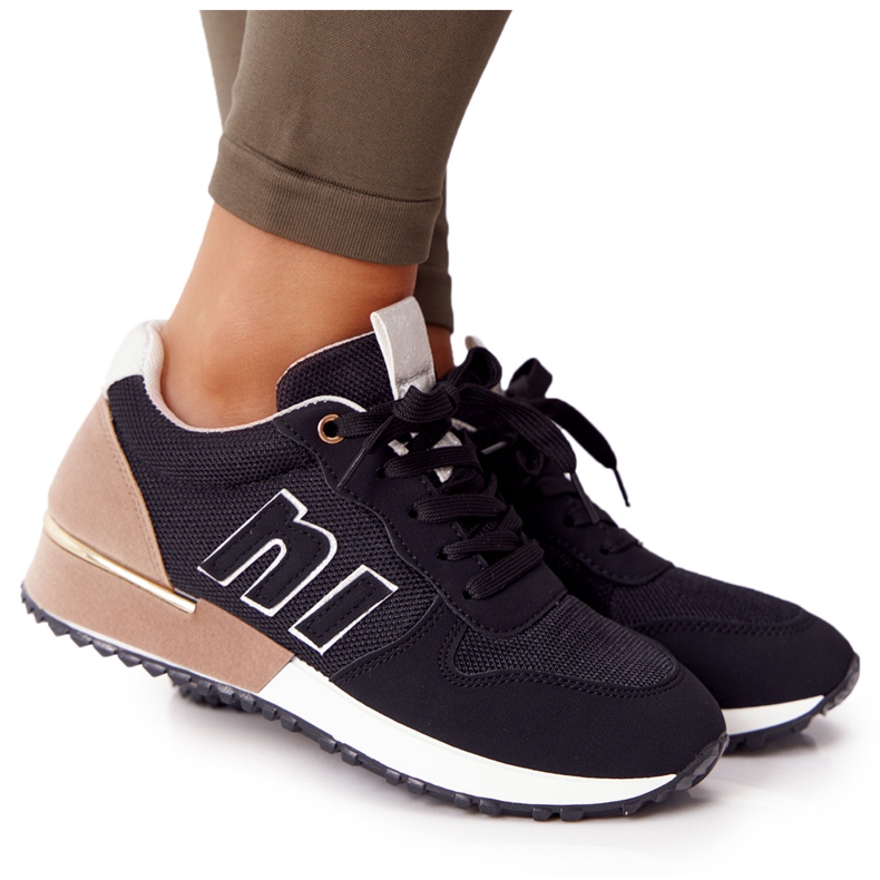 Chaussures de sport femme Baskets Noir Maddie brun le noir