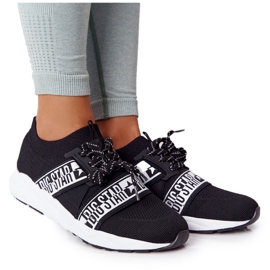 Chaussures de sport pour femmes Memory Foam Big Star HH274359 Noir blanc