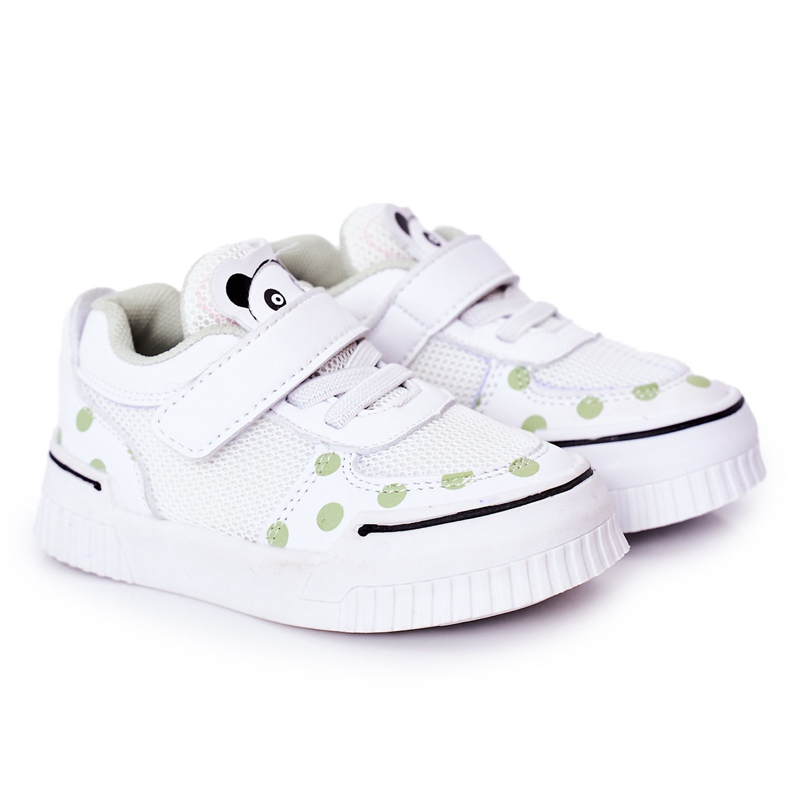 Apawwa Chaussures Sport Enfant Avec Panda Blanc et Vert Chico blanche
