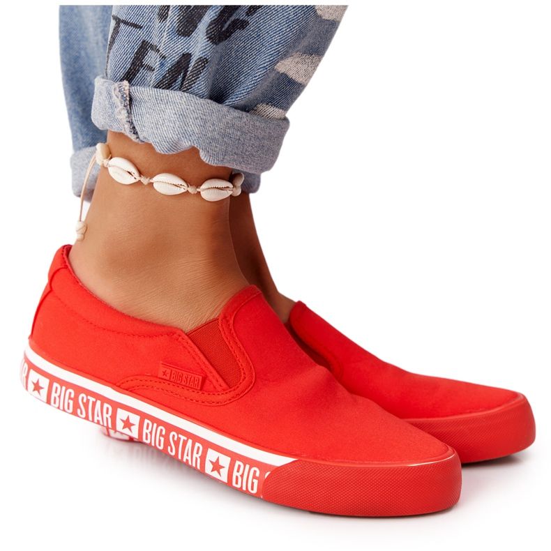 Baskets Femme Slip-on Big Star HH274010 Rouge