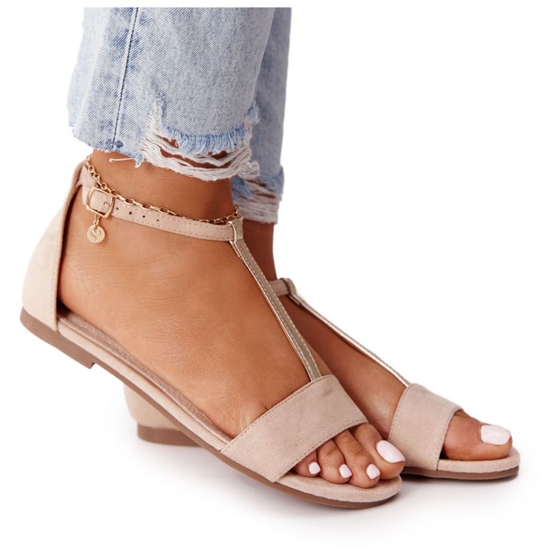 S.Barski Sandales élégantes en daim S. Bararski 541-7 Beige S.Barski Sandales élégantes en daim S. Bararski 541-7 Beige