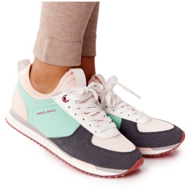 Chaussures de sport Memory Foam Cross Jeans HH2R4049C Vert-Rose Chaussures de sport Memory Foam Cross Jeans HH2R4049C Vert-Rose