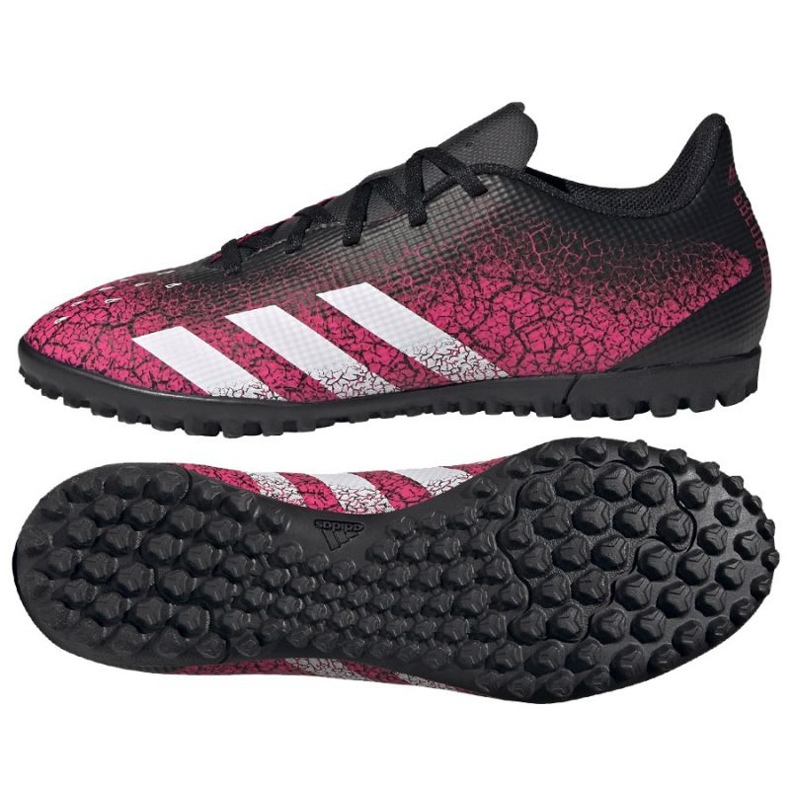 Chaussures de foot Adidas Predator Freak .4 Tf M FW7525 multicolore roses et violets Chaussures de foot Adidas Predator Freak .4 Tf M FW7525 multicolore roses et violets
