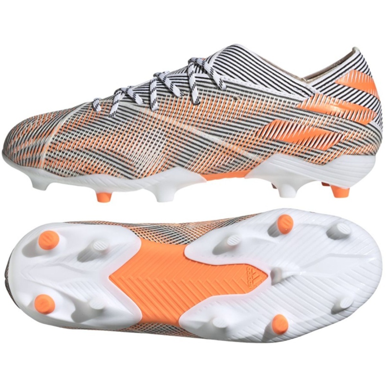 Chaussures de football Adidas Nemeziz.1 Fg Jr FW7357 bleu marine, multicolore gris