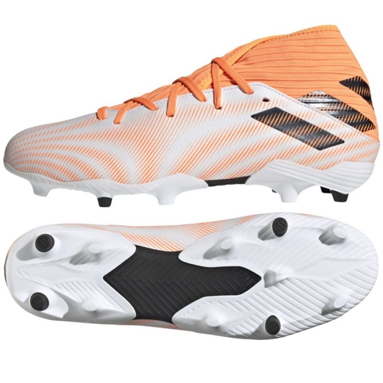 Chaussures de football Adidas Nemeziz.3 Fg M FW7350 orange, blanc blanche