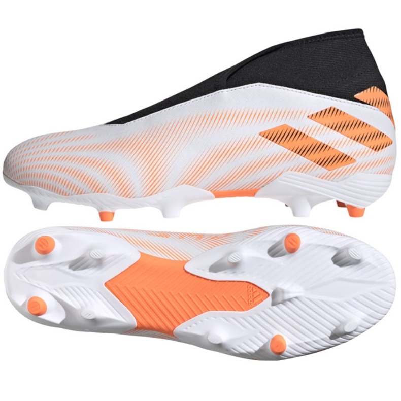 Chaussures de football Adidas Nemeziz.3 Fg Ll M FW7340 multicolore blanche Chaussures de football Adidas Nemeziz.3 Fg Ll M FW7340 multicolore blanche