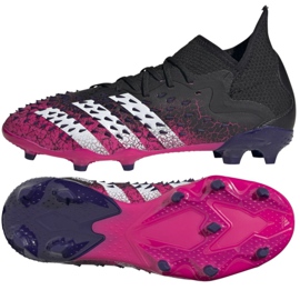 Chaussures de foot Adidas Predator Freak.1 Fg Jr FW7528 multicolore le noir Chaussures de foot Adidas Predator Freak.1 Fg Jr FW7528 multicolore le noir
