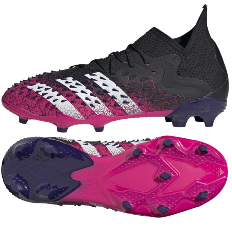 Chaussures de foot Adidas Predator Freak.1 Fg Jr FW7528 multicolore le noir Chaussures de foot Adidas Predator Freak.1 Fg Jr FW7528 multicolore le noir