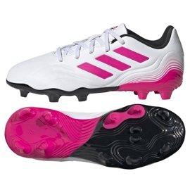 Chaussures de football Adidas Copa Sense.3 Fg Jr FX1986 bleu marine, blanc, rose blanc