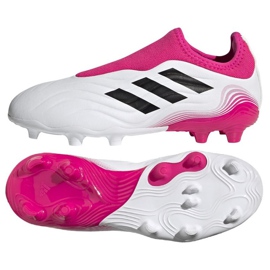 Chaussures de football Adidas Copa Sense.3 Fg Ll Jr FX1983 bleu marine, blanc, rose blanc