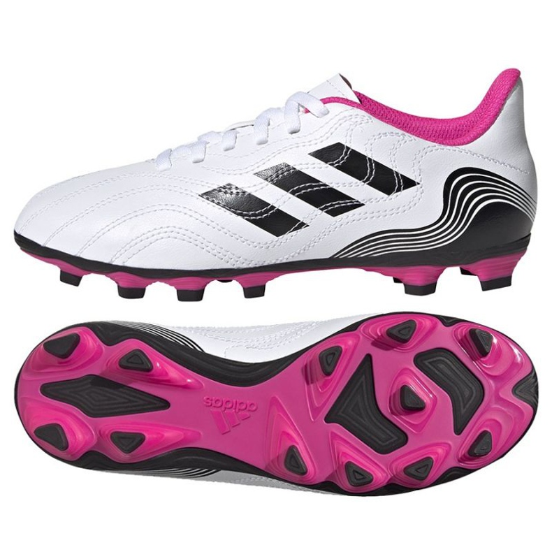 Chaussures de football Adidas Copa Sense.4 FxG Jr FX1966 multicolore blanche Chaussures de football Adidas Copa Sense.4 FxG Jr FX1966 multicolore blanche