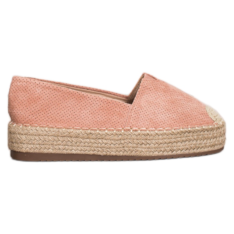 SHELOVET Espadrilles Sur La Plateforme rose