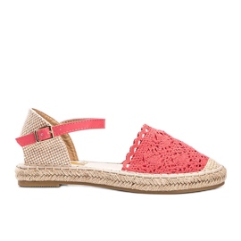 Espadrilles rouges avec dentelle bébé