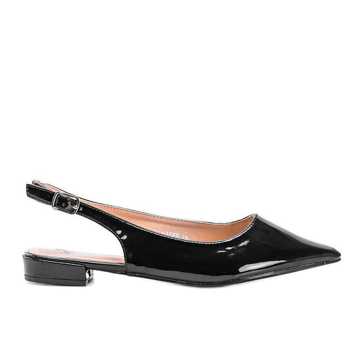 Ballerines plates vernies noires Tia le noir
