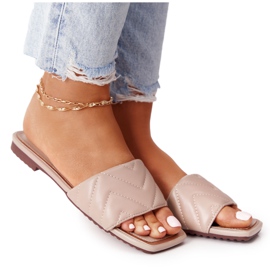 S.Barski Chaussons En Cuir Avec Matelassage S. Barski 331-42 Cappuccino beige S.Barski Chaussons En Cuir Avec Matelassage S. Barski 331-42 Cappuccino beige