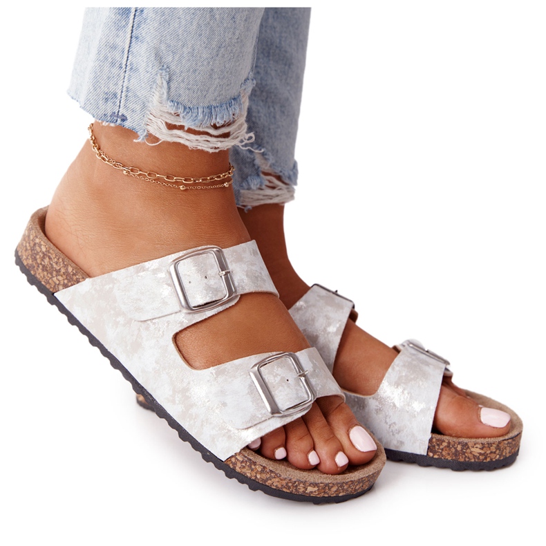 Chaussons Femme Avec Boucles Argent Vivio Chaussons Femme Avec Boucles Argent Vivio