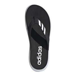 Pantoufles Adidas Comfort Flip Flop noires pour hommes EG2069 blanc