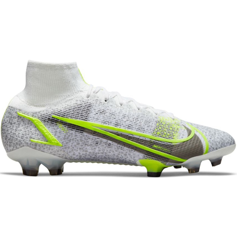 Nike Mercurial Superfly 8 Elite Fg CV0958 107 chaussures de football blanche