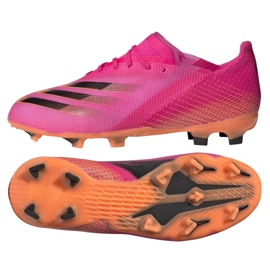Chaussures de foot Adidas X Ghosted.1 Fg Jr FW6956 rose, orange rose