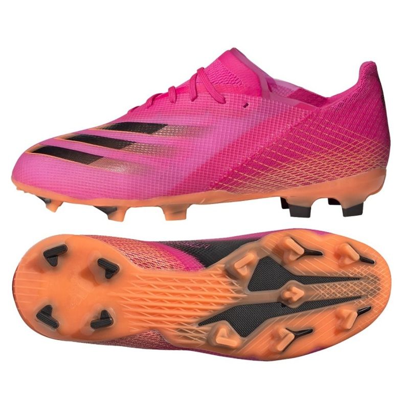 Chaussures de foot Adidas X Ghosted.1 Fg Jr FW6956 rose, orange rose