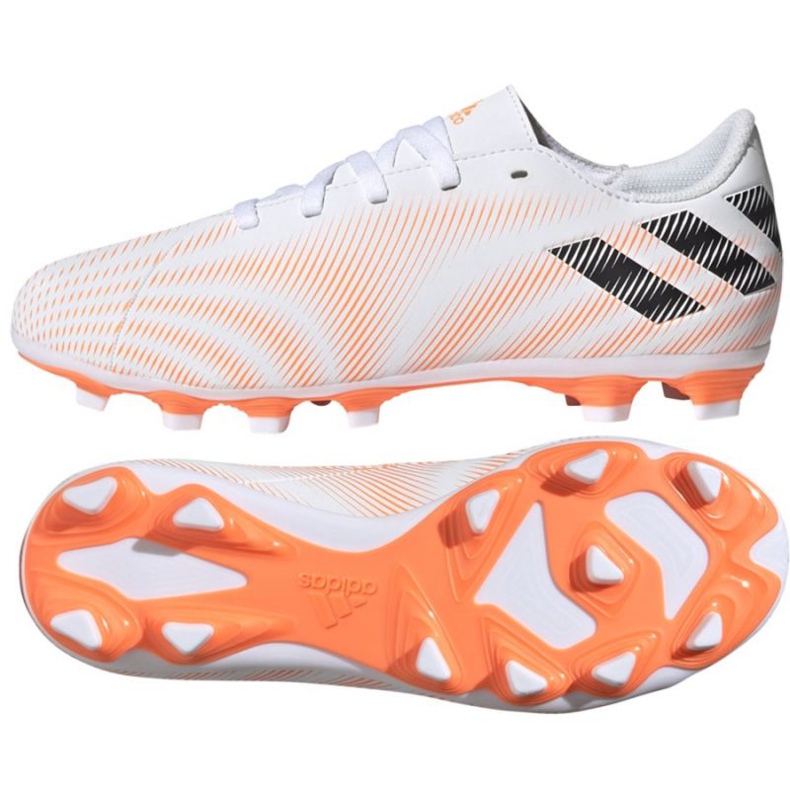 Chaussures de football Adidas Nemeziz.4 FxG Jr FW7363 multicolore blanche