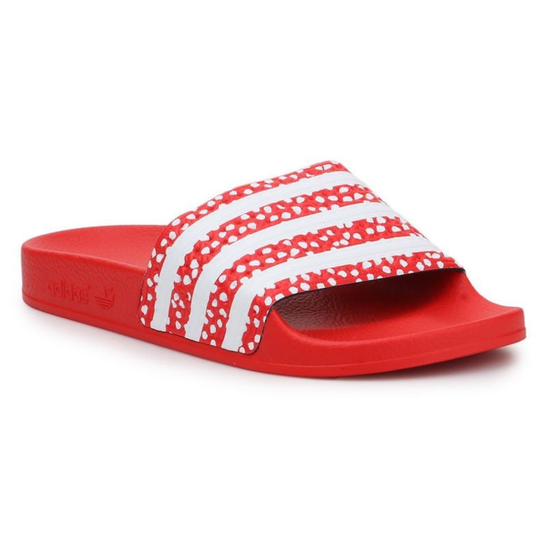 Chaussons Adidas adilette W FX5921 blanche rouge