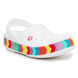 Crocs Crocband Chevron Clog K 207007-100 blanche Crocs Crocband Chevron Clog K 207007-100 blanche