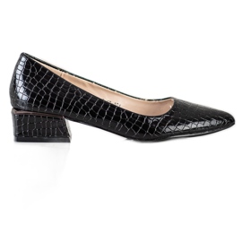 Goodin Escarpins noirs à imprimé serpent le noir
