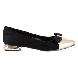 Goodin Escarpins Avec Un Noeud noir doré