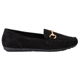 SHELOVET Mocassins en daim noir
