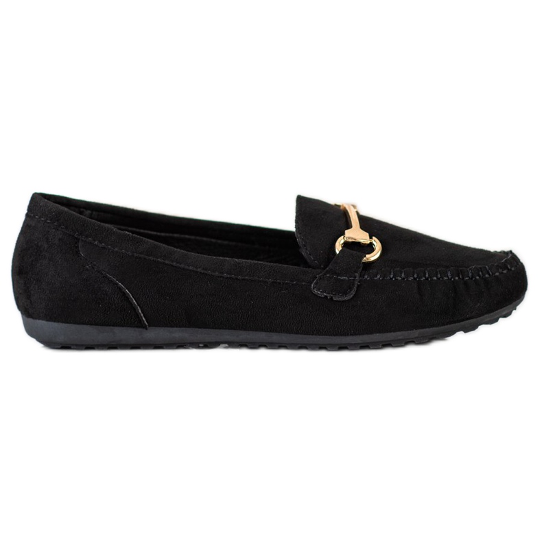 SHELOVET Mocassins en daim le noir