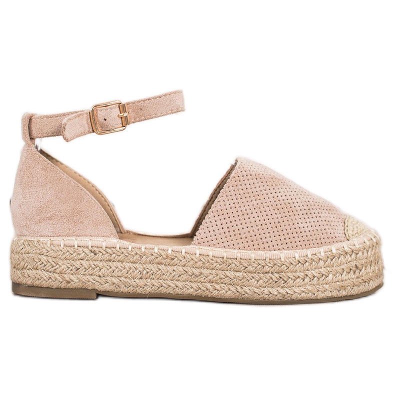 SHELOVET Espadrilles à boucle beige SHELOVET Espadrilles à boucle beige