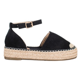 SHELOVET Espadrilles Avec Boucle noir