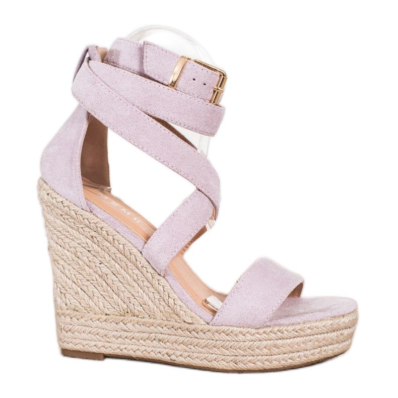 SHELOVET Espadrilles Sandales Avec Boucle violet