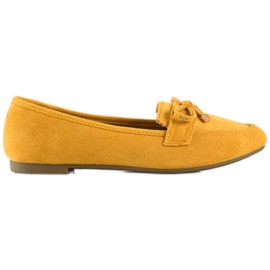 Anesia Paris Mocassins Avec Un Noeud jaune