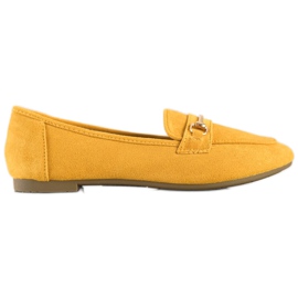 Anesia Paris Mocassins en daim élégants jaune