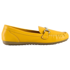 Queentina Mocassins élégants avec zircone cubique jaune