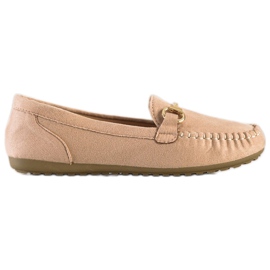 SHELOVET Mocassins en daim beige