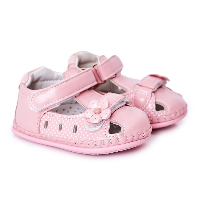 Apawwa Sandales Enfant Avec Velcro Fleurs Roses
